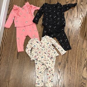 Three Baby Gap 6-12 month girls clothes matching outfits